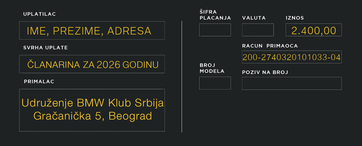 Članstvo u BMW Klubu Srbija